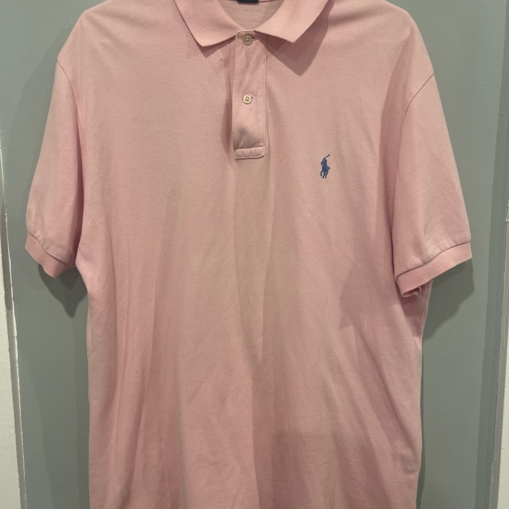Ralph Lauren Pink Polo Shirt Classic Design